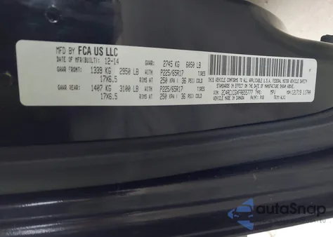 2015 Chrysler Town & Country Touring-L from USA, damaged, VIN 2C4RC1CGXFR655777